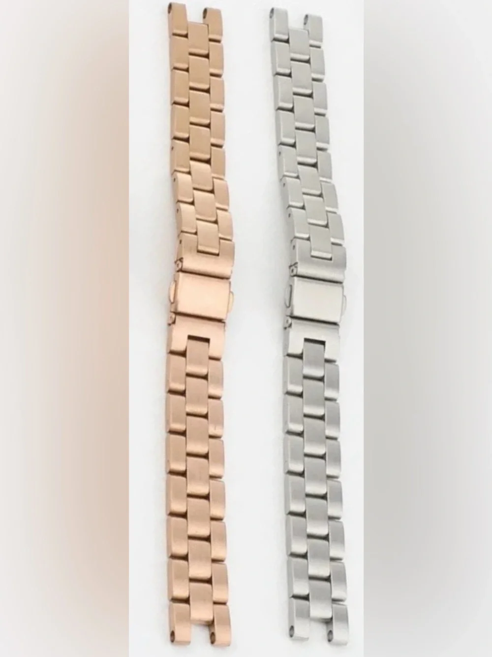 2pc Metal Link Watch Bands Set 38/40/41mm Silver Rose Gold 7